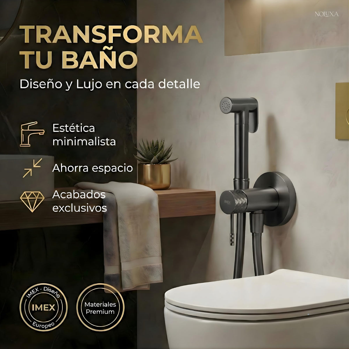 DUCHA HIGIÉNICA EMPOTRADA PARA WC SERIE GÉNOVA