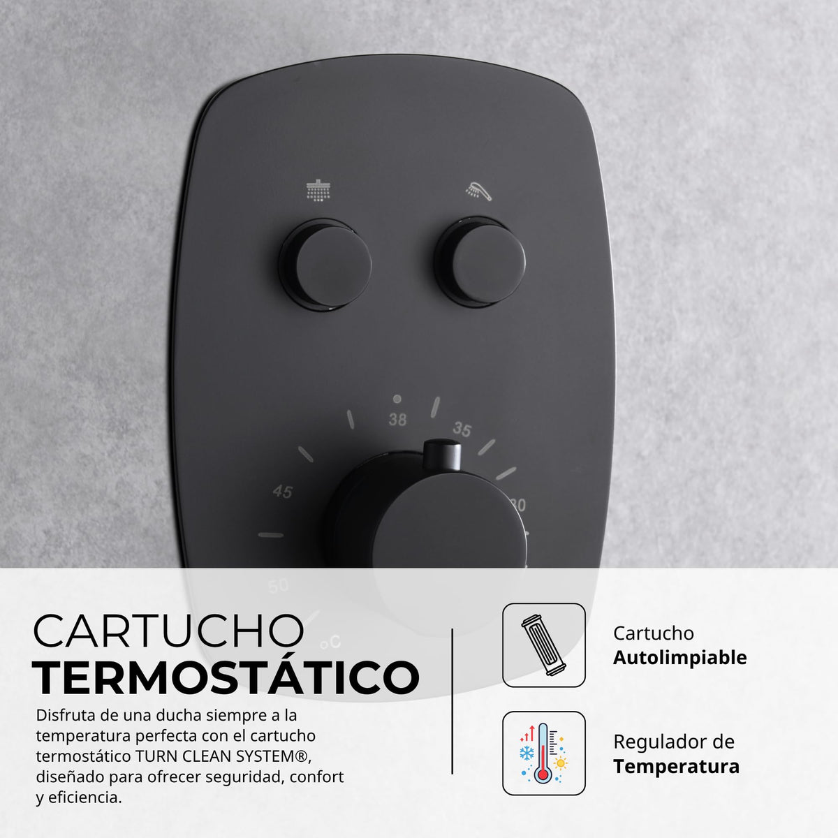 DUCHA EMPOTRADA TERMOSTÁTICA SERIE FEROE