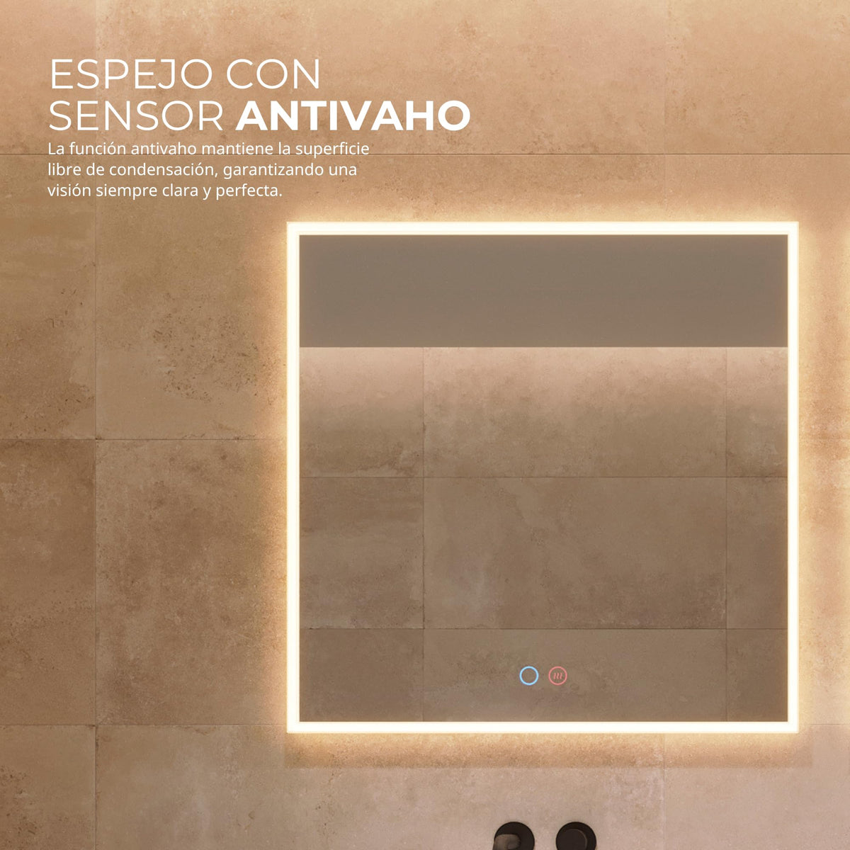 ESPEJO BOSTON 80x80cm