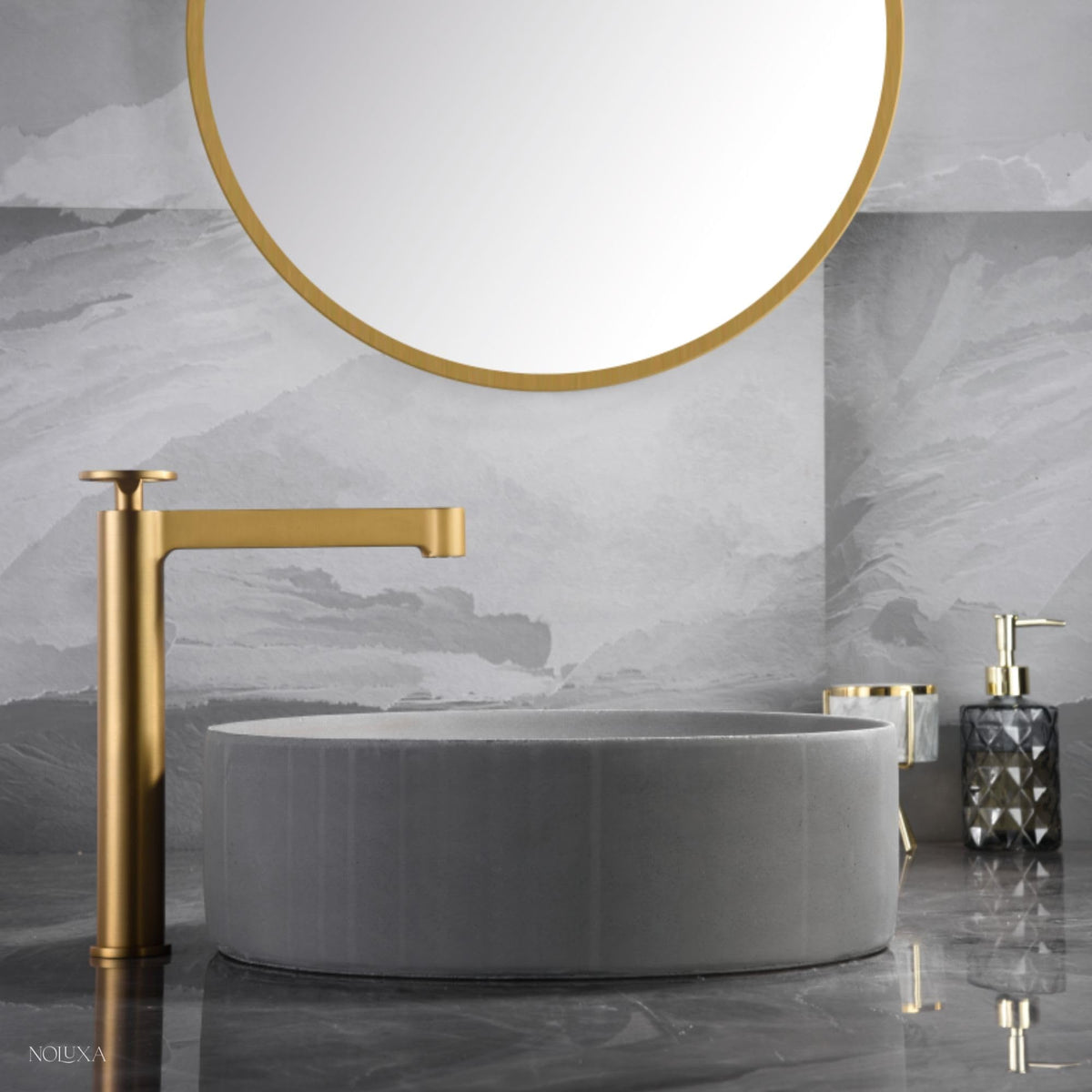 GRIFO LAVABO CAÑO ALTO MONOMANDO SERIE OLIMPO