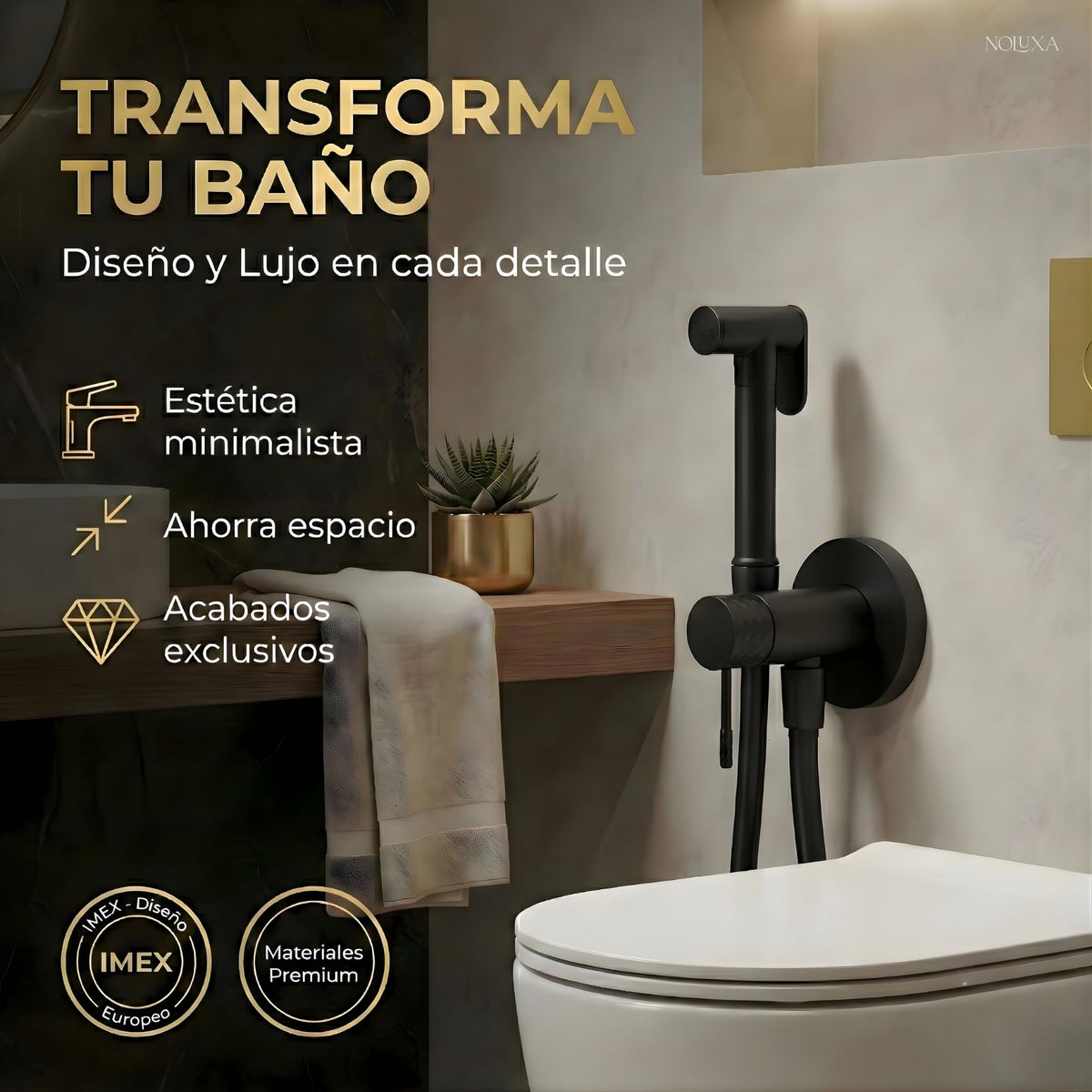 DUCHA HIGIÉNICA EMPOTRADA PARA WC SERIE GÉNOVA