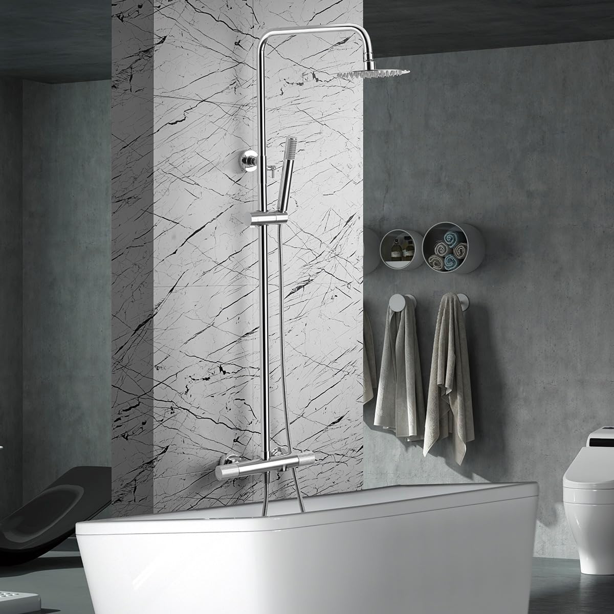 COLUMNA DE BAÑERA TERMOSTÁTICA SERIE LINE