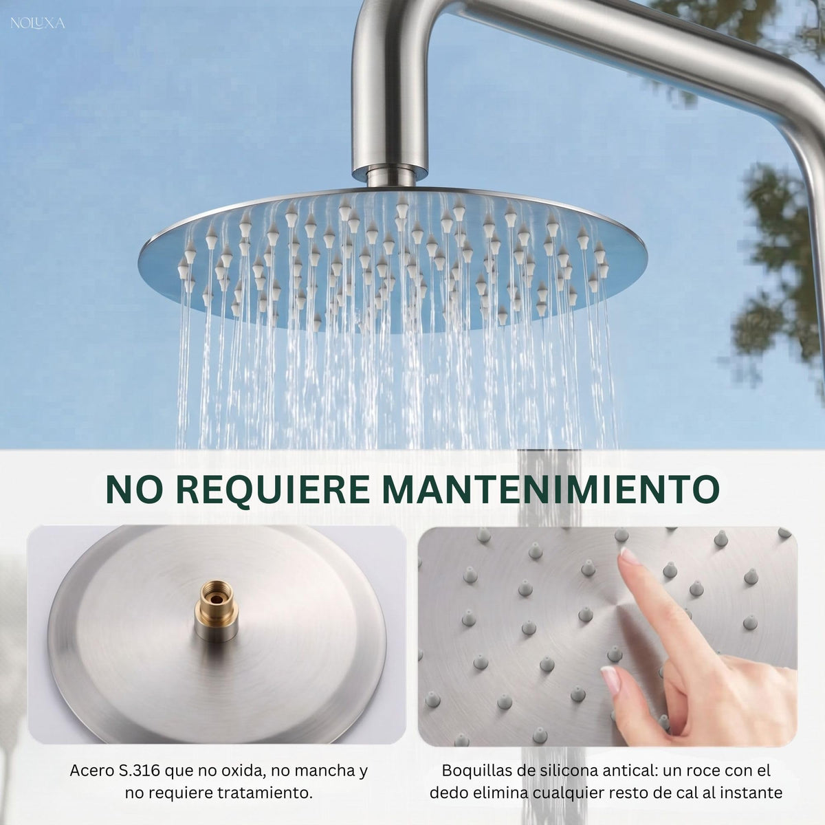 DUCHA PISCINA EXTERIOR EN ACERO INOX. S.316 SERIE FLORIDA