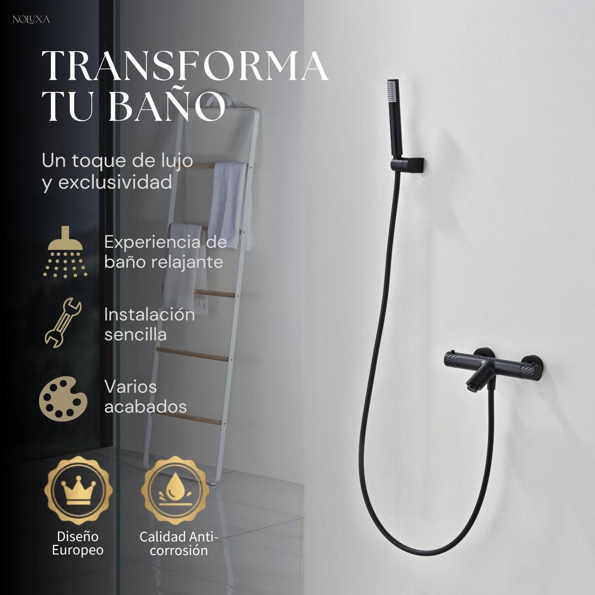 GRIFO BAÑERA Y DUCHA TERMOSTÁTICO SERIE BLESS