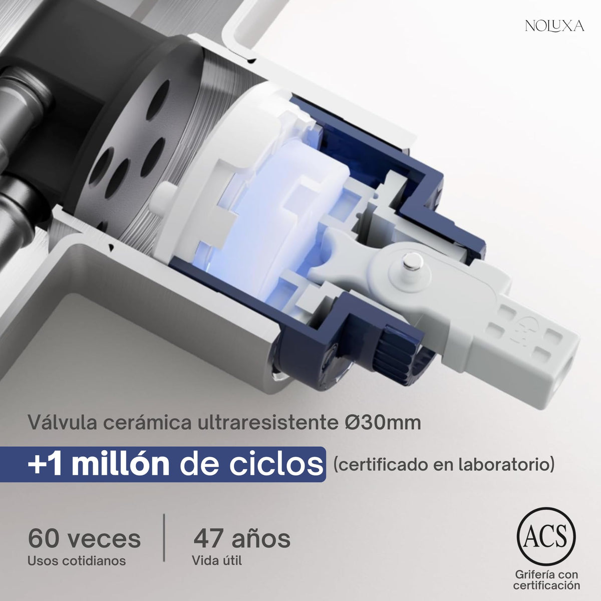 GRIFO DE COCINA EXTRAÍBLE CON DIFUSOR SERIE NIZA