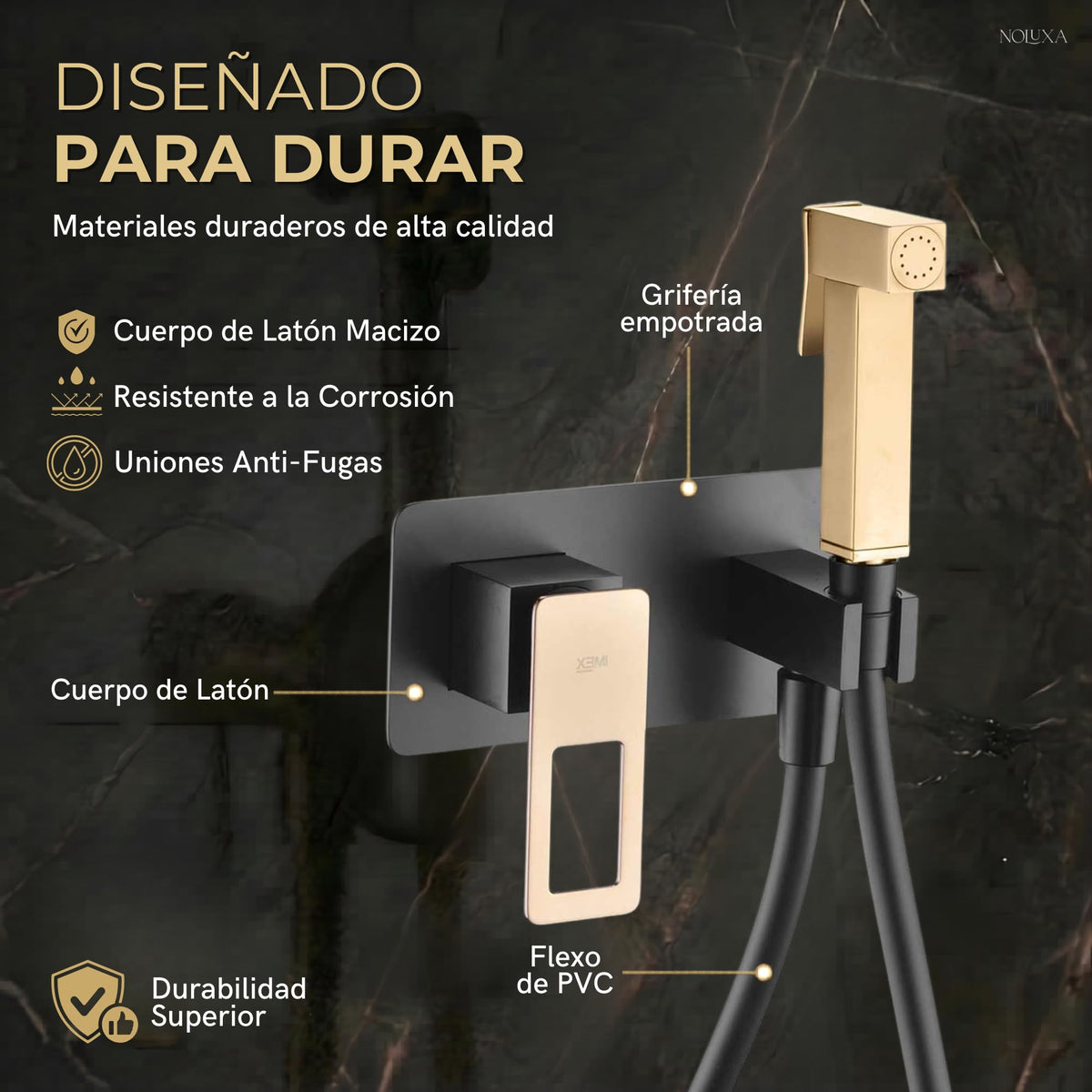 DUCHA HIGIÉNICA EMPOTRADA PARA WC SERIE SUECIA