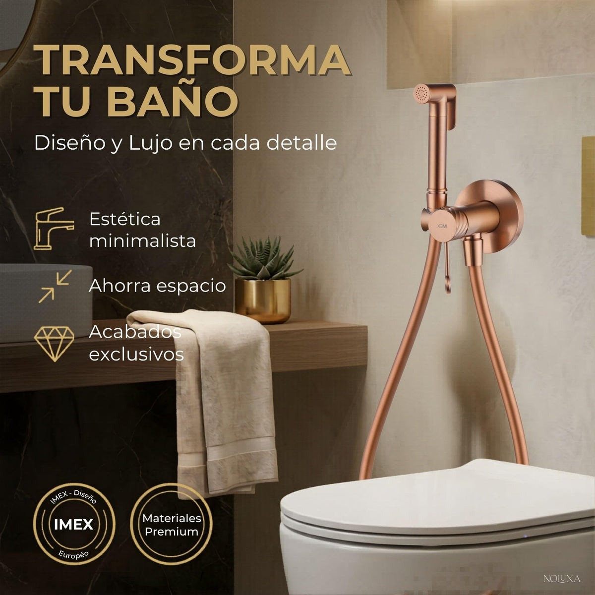 DUCHA HIGIÉNICA EMPOTRADA PARA WC SERIE BLESS
