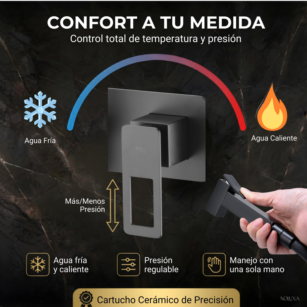 DUCHA HIGIÉNICA EMPOTRADA PARA WC SERIE SUECIA
