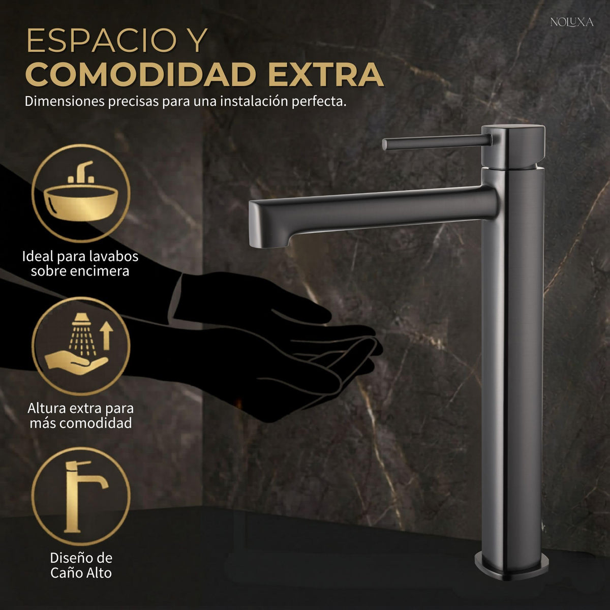 Tall-spout single-lever basin mixer TOSCANA SERIES