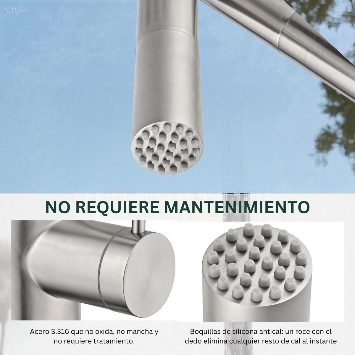 DUCHA PISCINA EXTERIOR EN ACERO INOX. S.316 SERIE OKLAHOMA