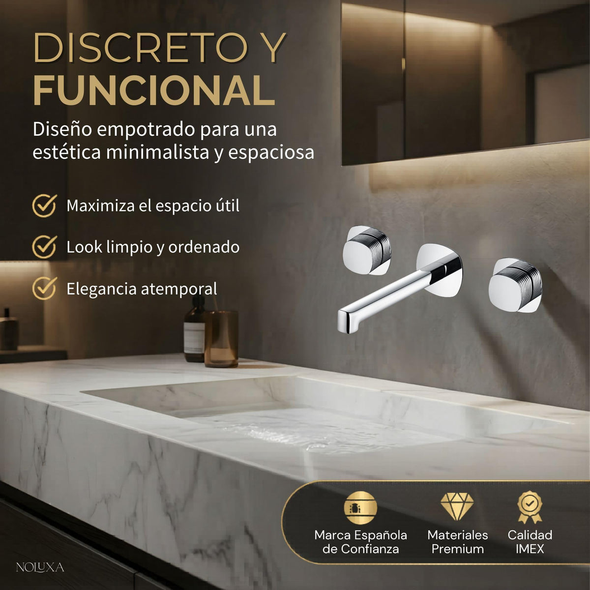 GRIFO LAVABO EMPOTRADO BIMANDO SERIE FIRENZE