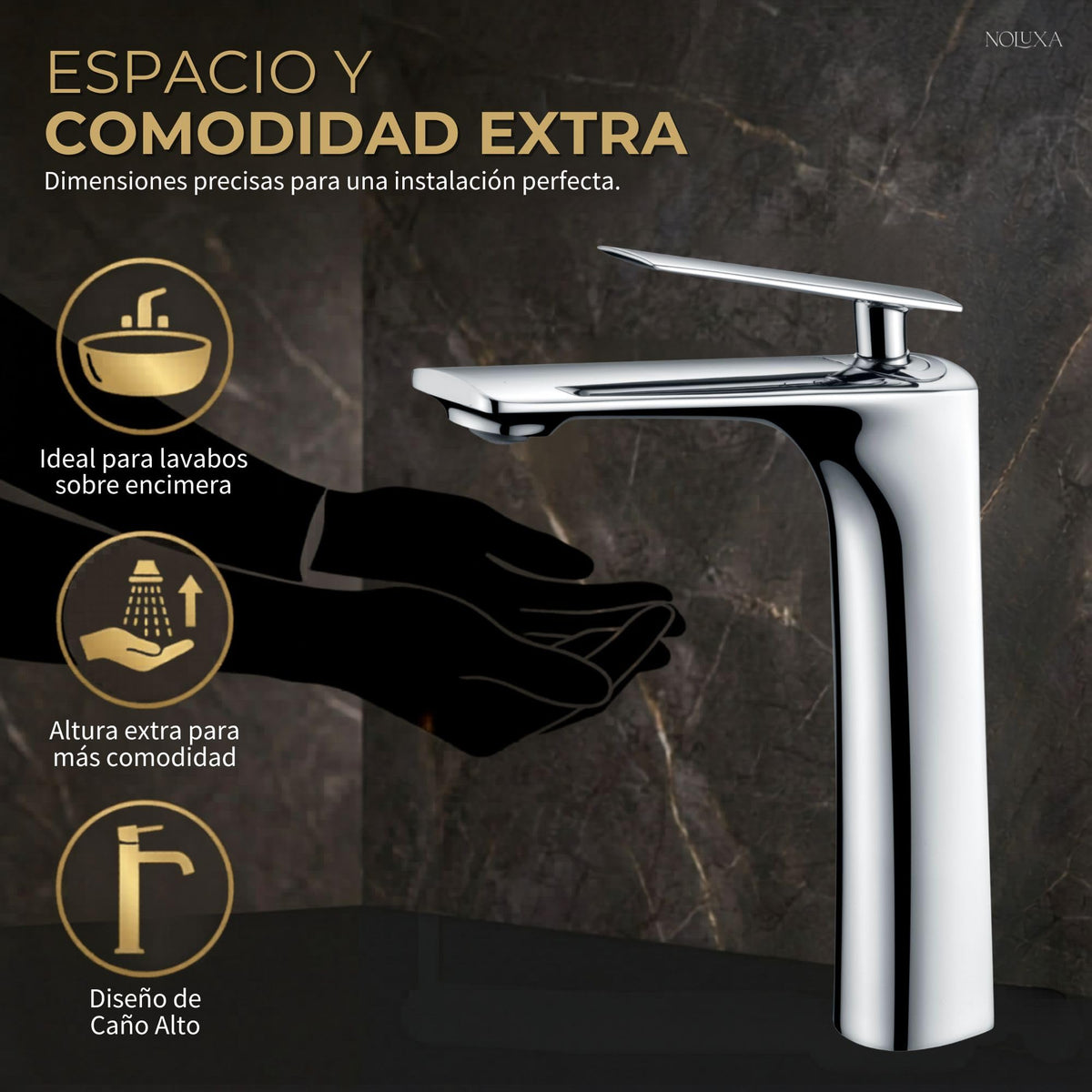 Mitigeur de lavabo à bec haut Série ESCOCIA
