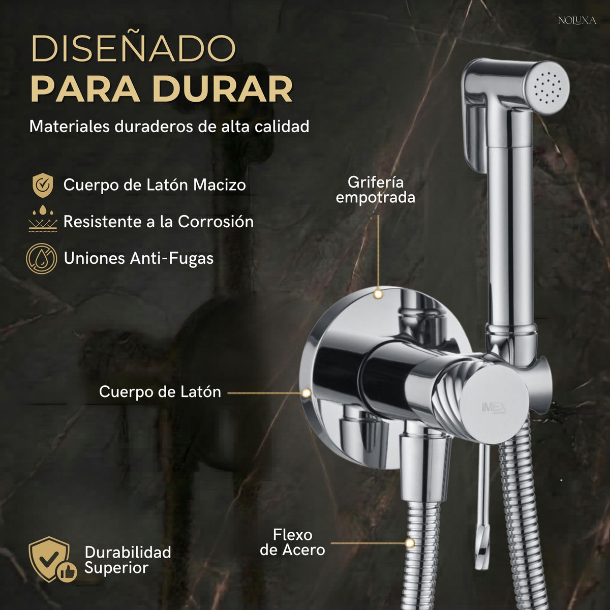 DUCHA HIGIÉNICA EMPOTRADA PARA WC SERIE BLESS