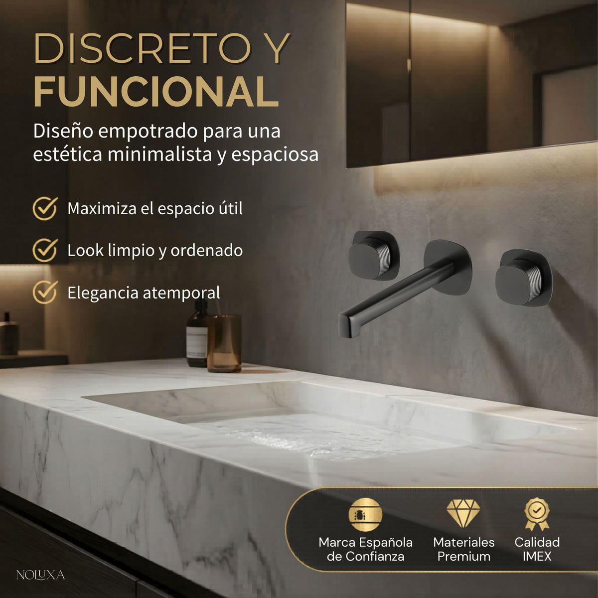 GRIFO LAVABO EMPOTRADO BIMANDO SERIE FIRENZE