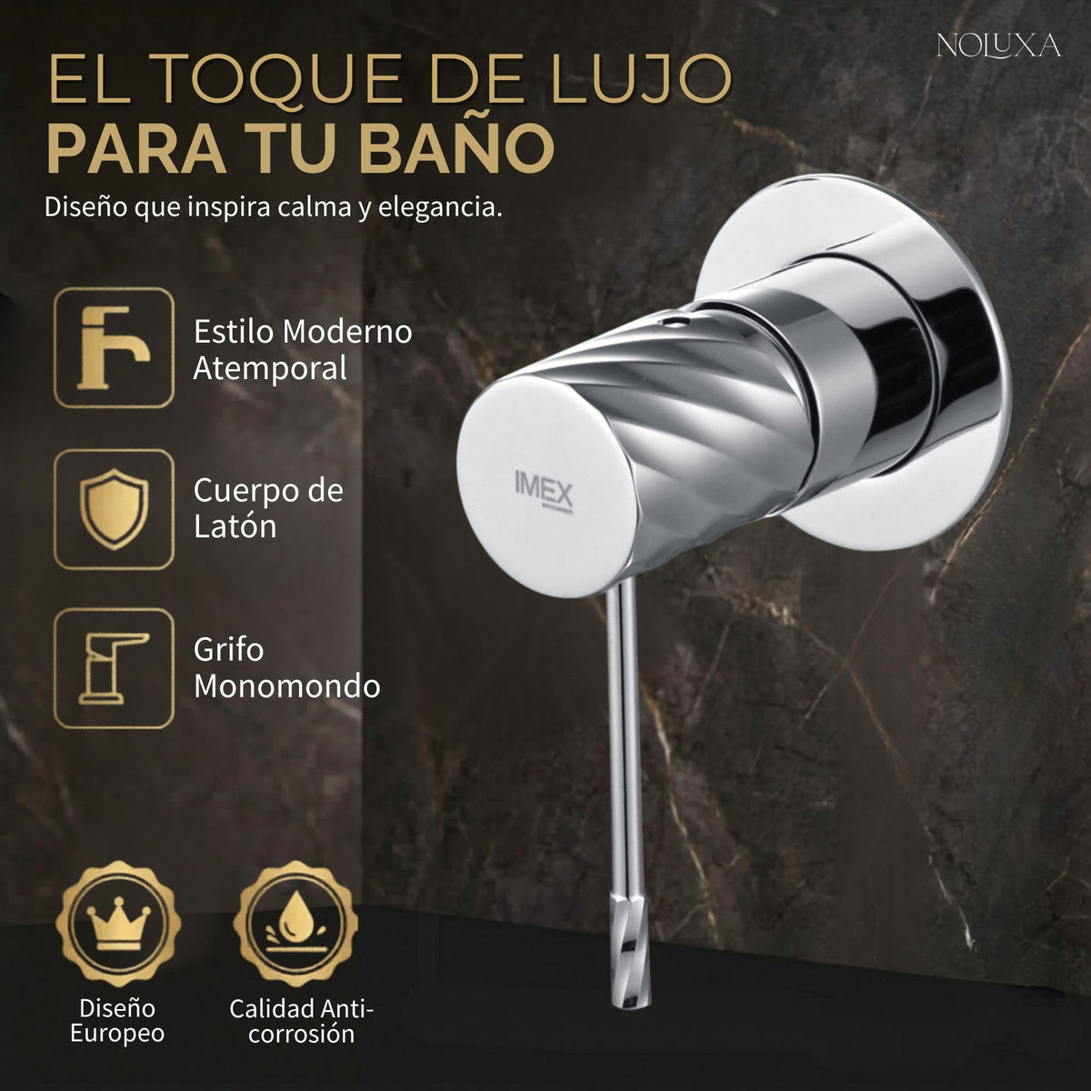 GRIFO LAVABO EMPOTRADO MONOMANDO SERIE BLESS