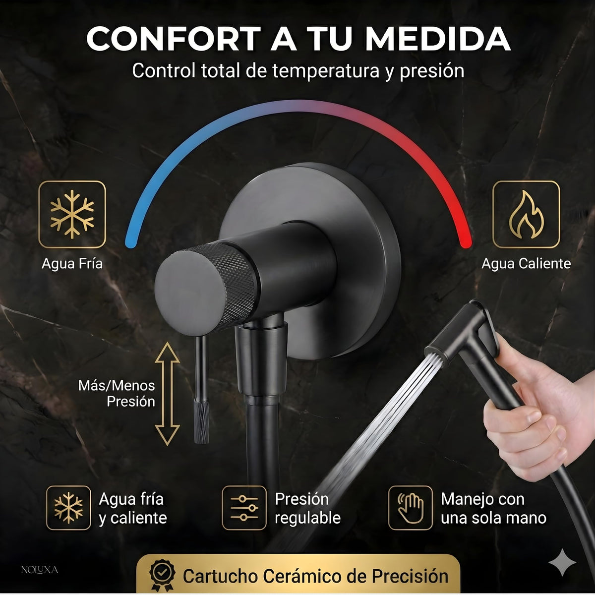 DUCHA HIGIÉNICA EMPOTRADA PARA WC SERIE LINE