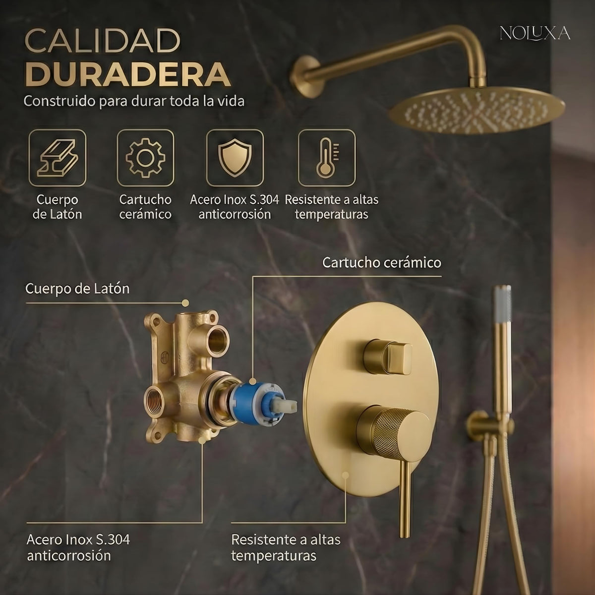 DUCHA EMPOTRADA MONOMANDO SERIE TOP