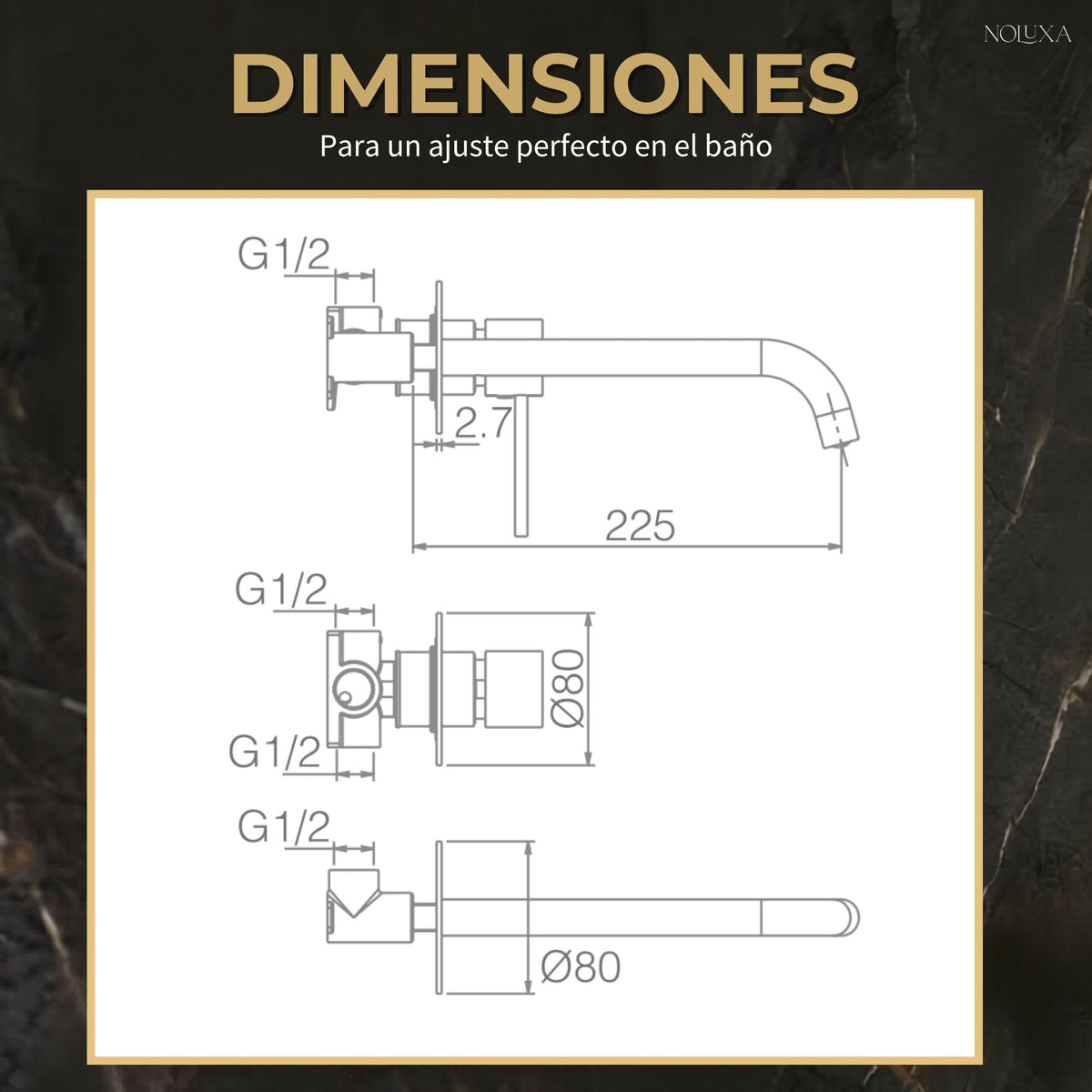 MONOMANDO EMPOTRADO LAVABO MILOS STICK Cromado