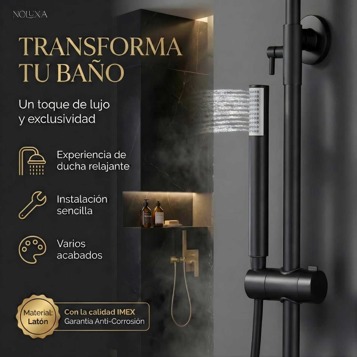 COLUMNA DE DUCHA TERMOSTÁTICA SERIE GÉNOVA