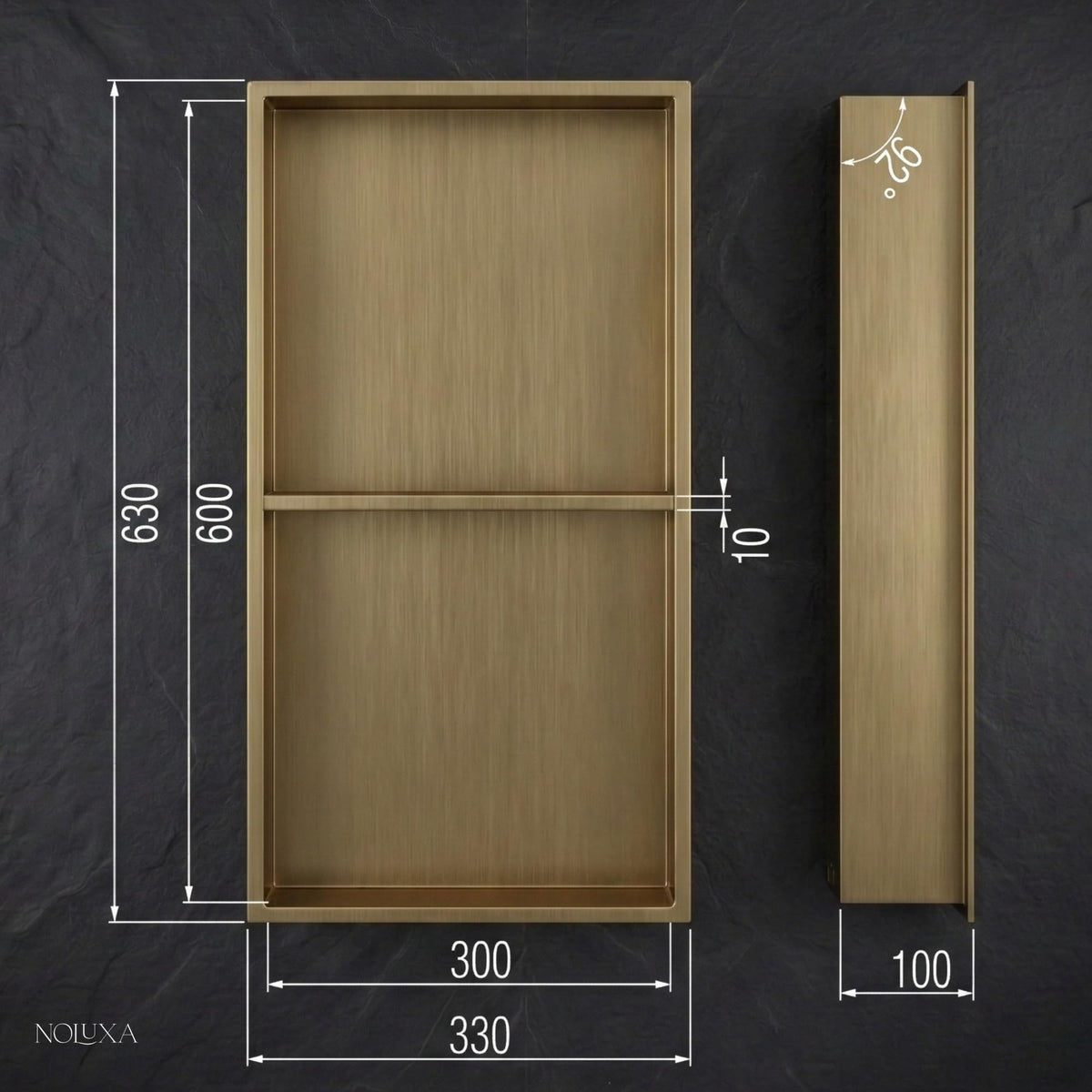 HORNACINA DOBLE 33X63CM EMPOTRADA SERIE ARTIC