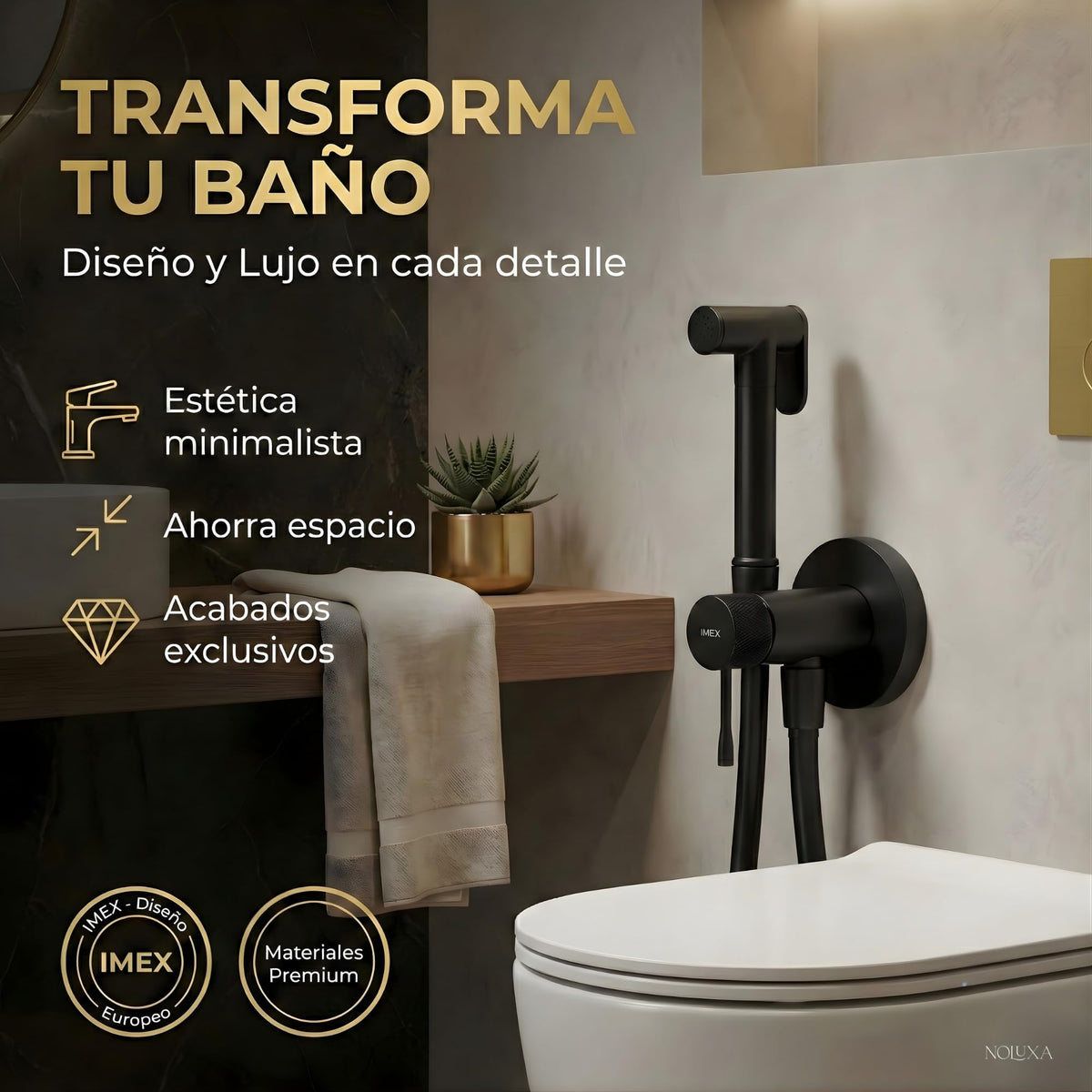 DUCHA HIGIÉNICA EMPOTRADA PARA WC SERIE LINE