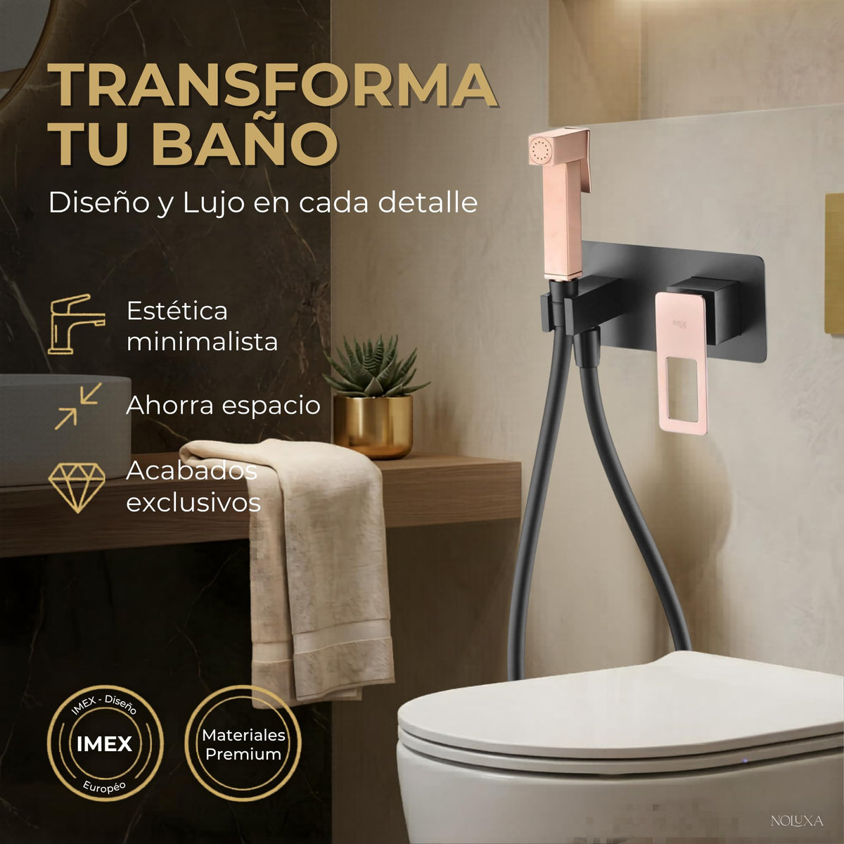DUCHA HIGIÉNICA EMPOTRADA PARA WC SERIE SUECIA