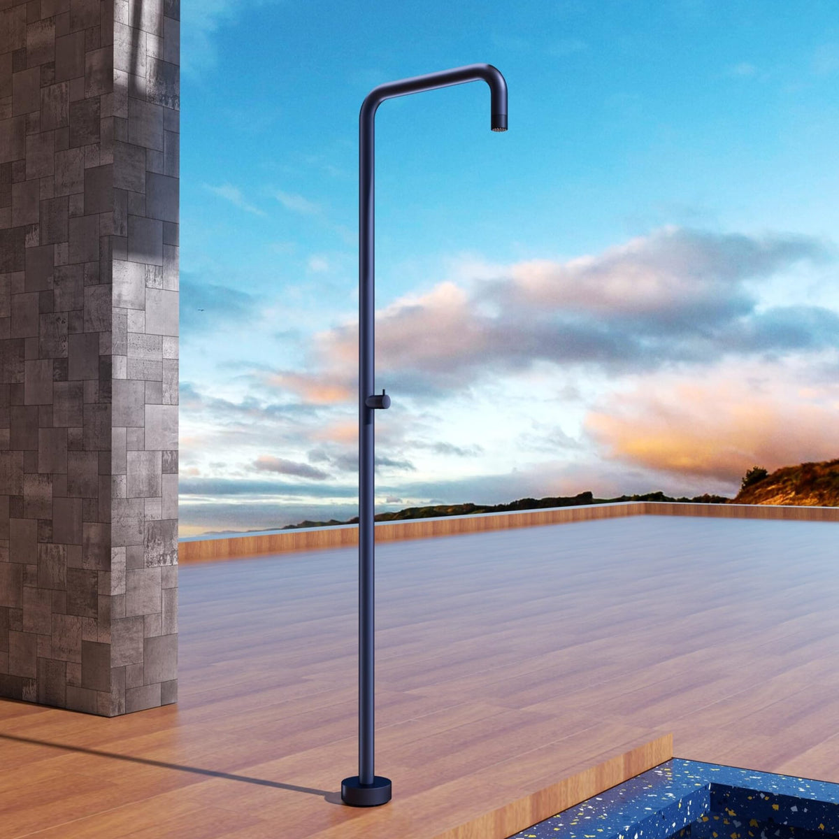 DUCHA PISCINA EXTERIOR EN ACERO INOX. S.316 SERIE UTAH