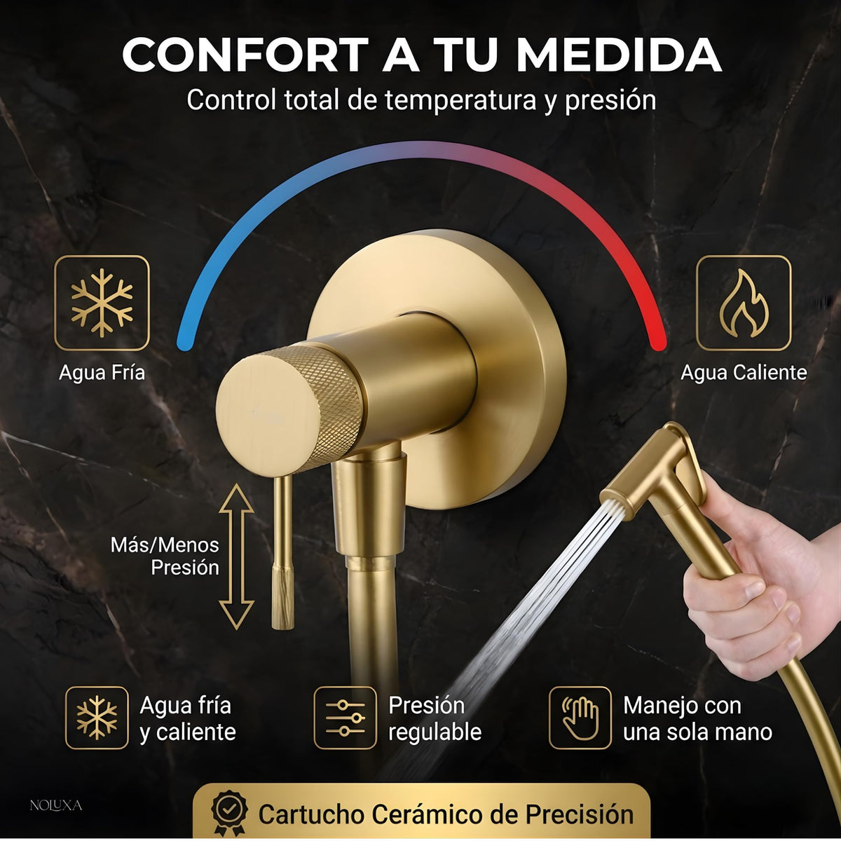 DUCHA HIGIÉNICA EMPOTRADA PARA WC SERIE LINE