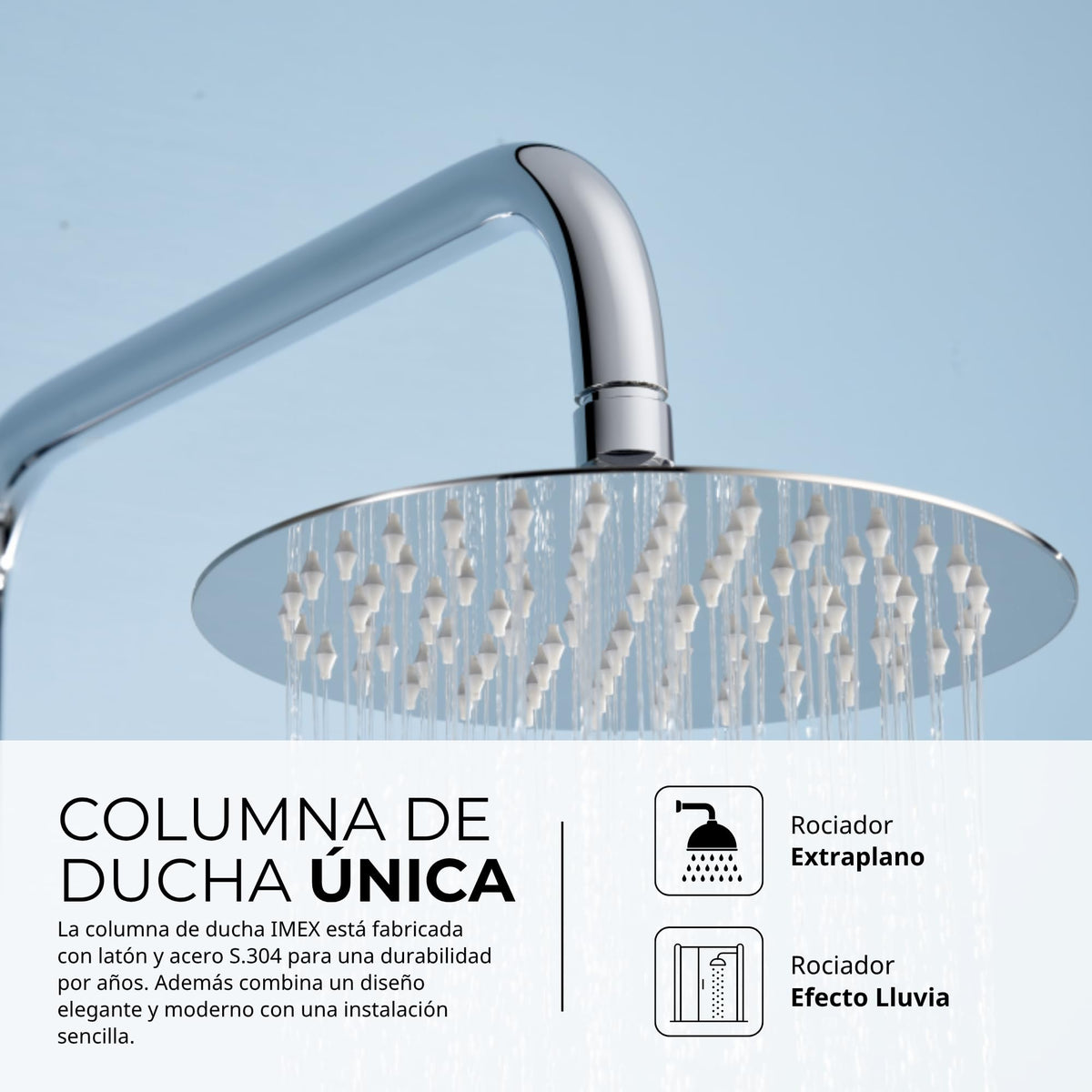 COLUMNA DE DUCHA TERMOSTÁTICA SERIE ECO-KENT