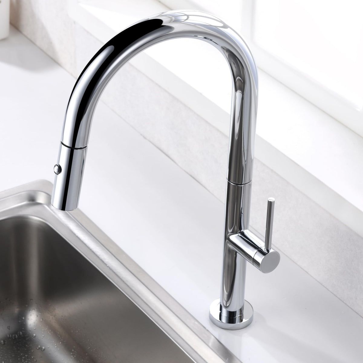 GRIFO DE COCINA EXTRAÍBLE CON DIFUSOR SERIE SAMOA