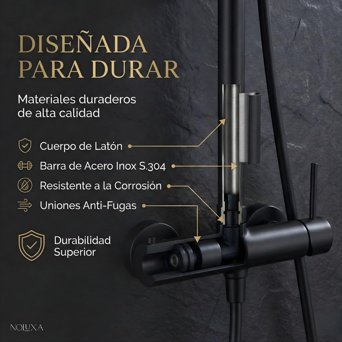 COLUMNA DE DUCHA MONOMANDO SERIE MONZA
