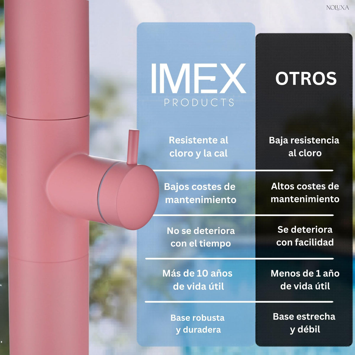 DUCHA PISCINA EXTERIOR EN ACERO INOX. S.316 SERIE UTAH