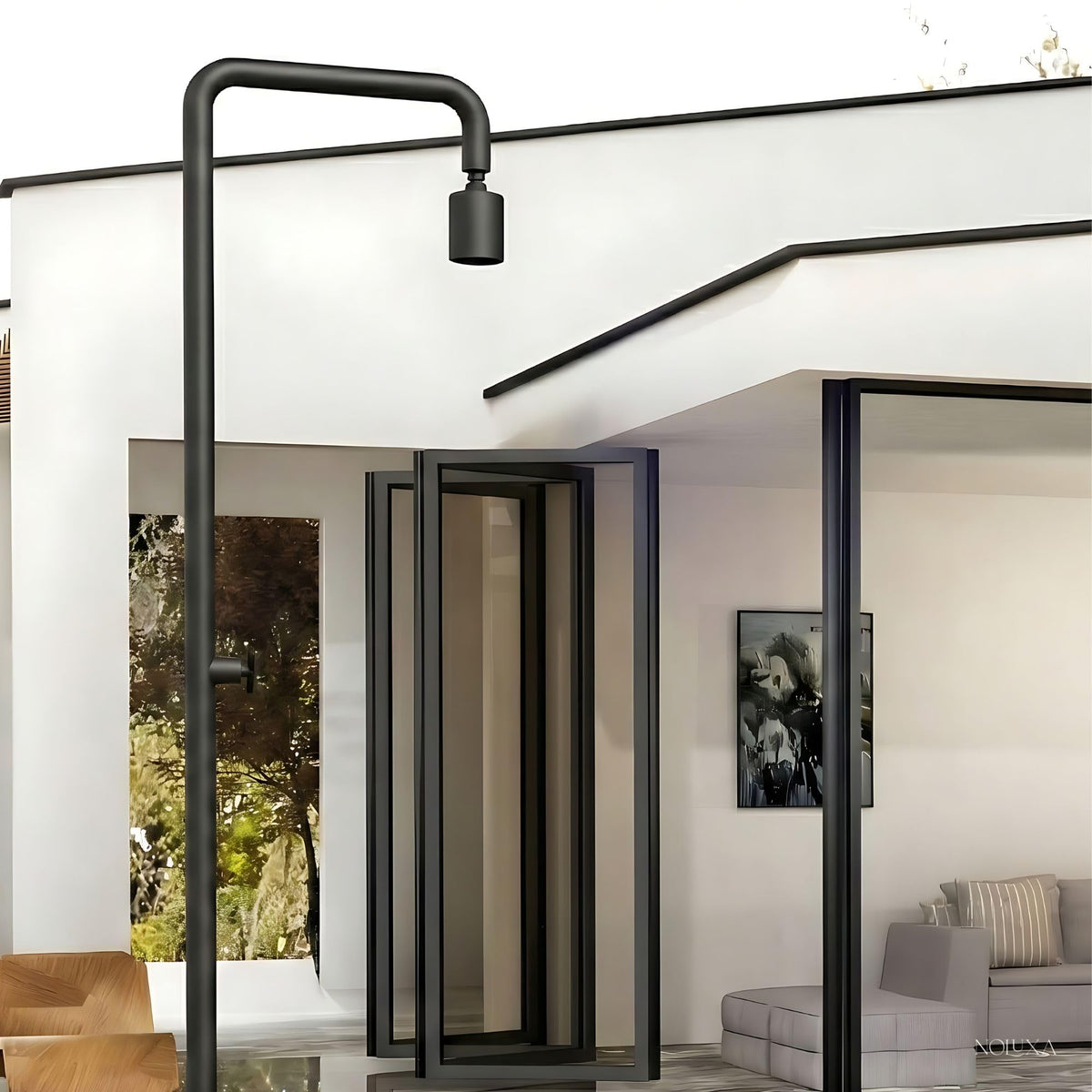 DUCHA PISCINA EXTERIOR EN ACERO INOX. S.316 SERIE POOL