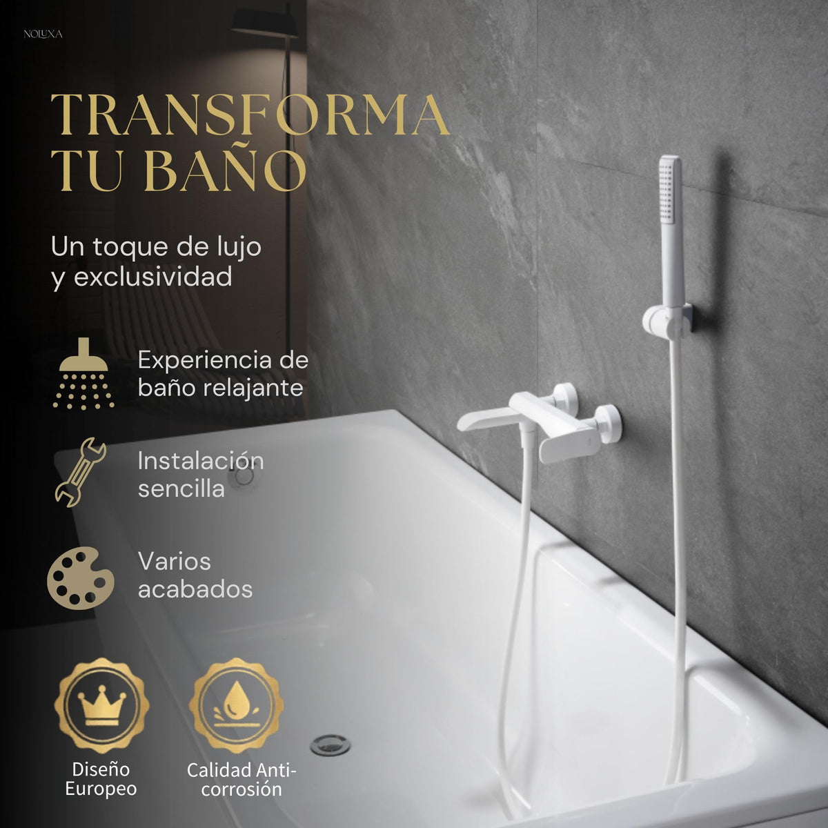 GRIFO BAÑERA Y DUCHA MONOMANDO SERIE DINAMARCA