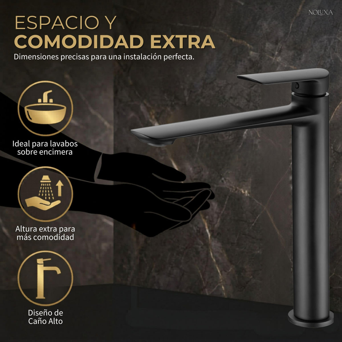 GRIFO LAVABO CAÑO ALTO MONOMANDO SERIE URAL