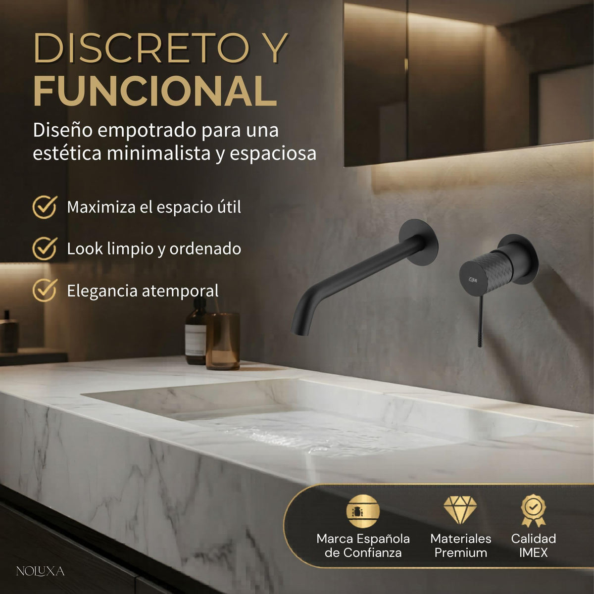 GRIFO LAVABO EMPOTRADO MONOMANDO SERIE GÉNOVA