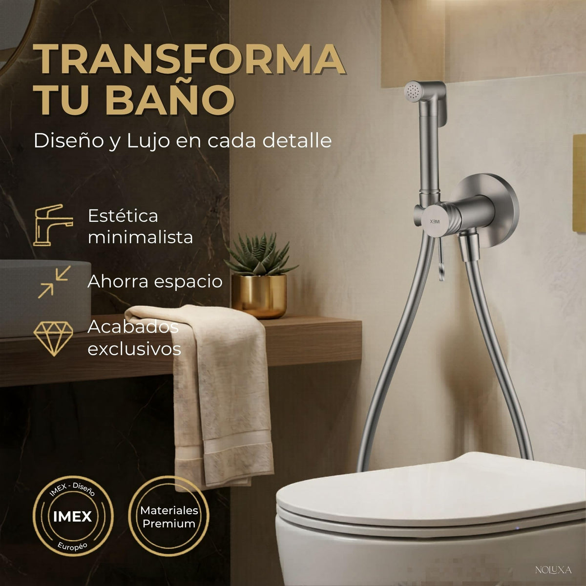 DUCHA HIGIÉNICA EMPOTRADA PARA WC SERIE BLESS