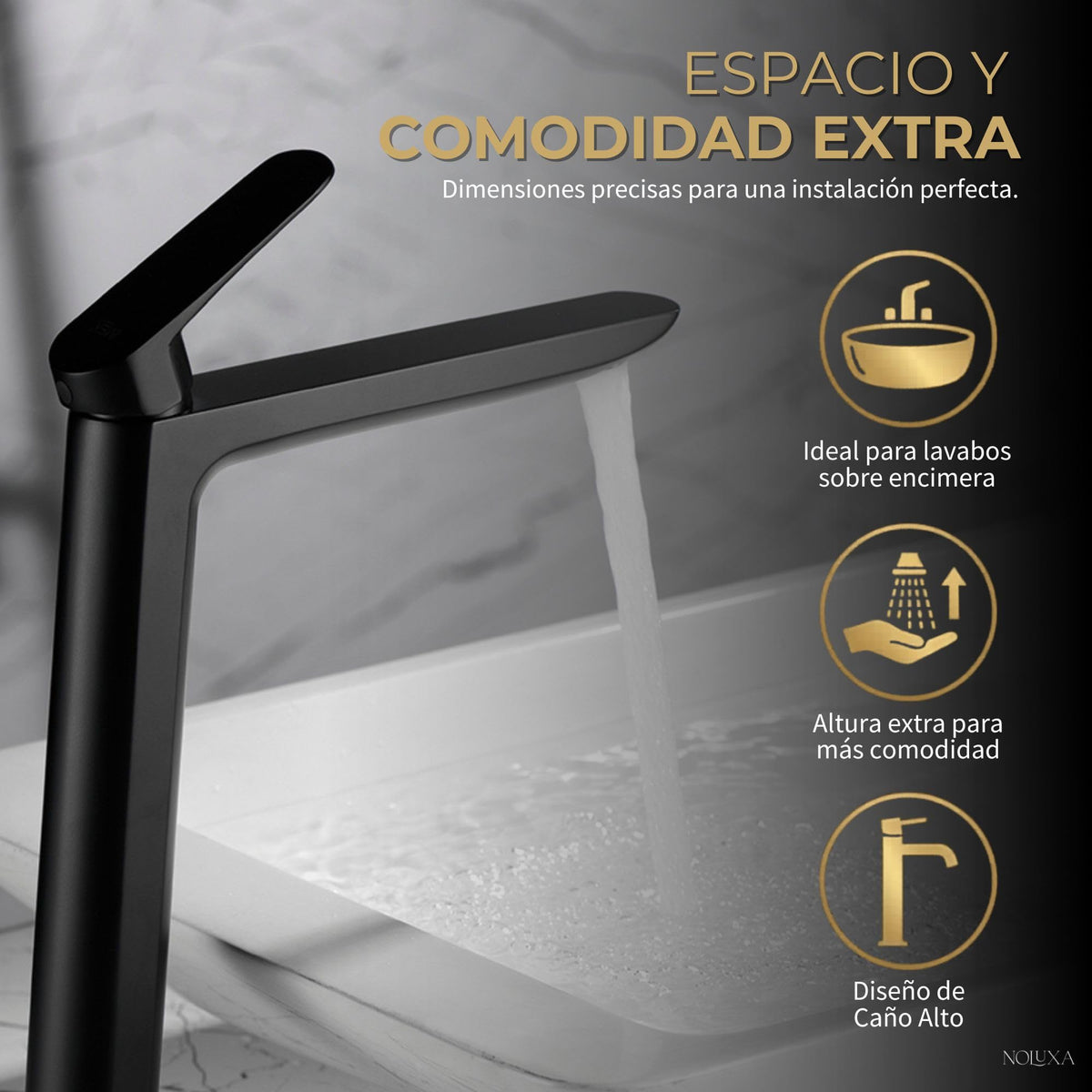 GRIFO LAVABO CAÑO ALTO MONOMANDO SERIE BELGICA