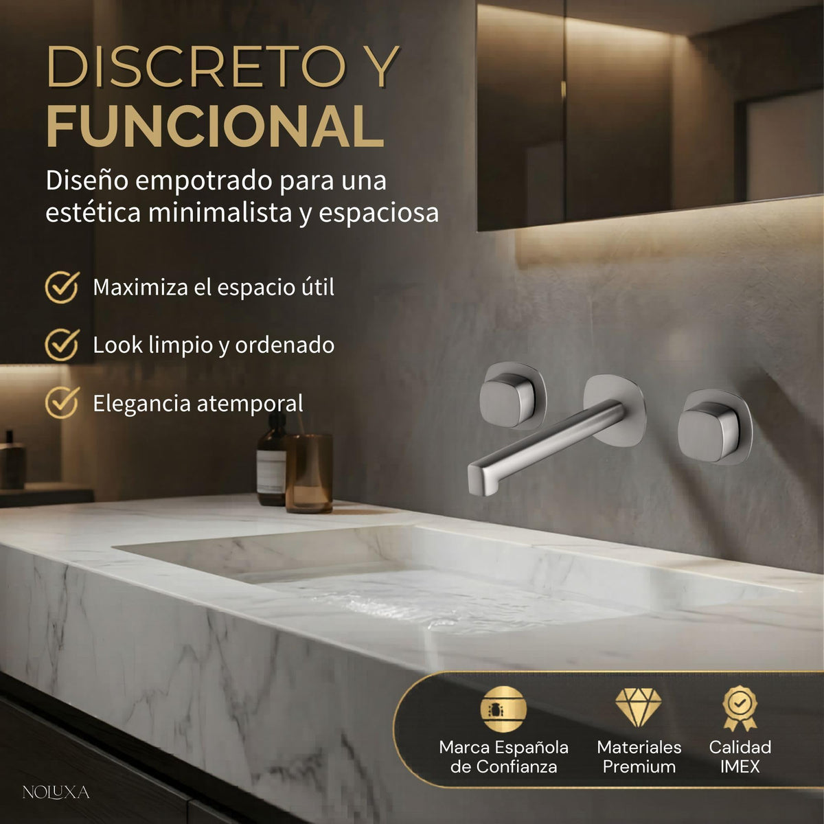 GRIFO LAVABO EMPOTRADO BIMANDO SERIE TOSCANA