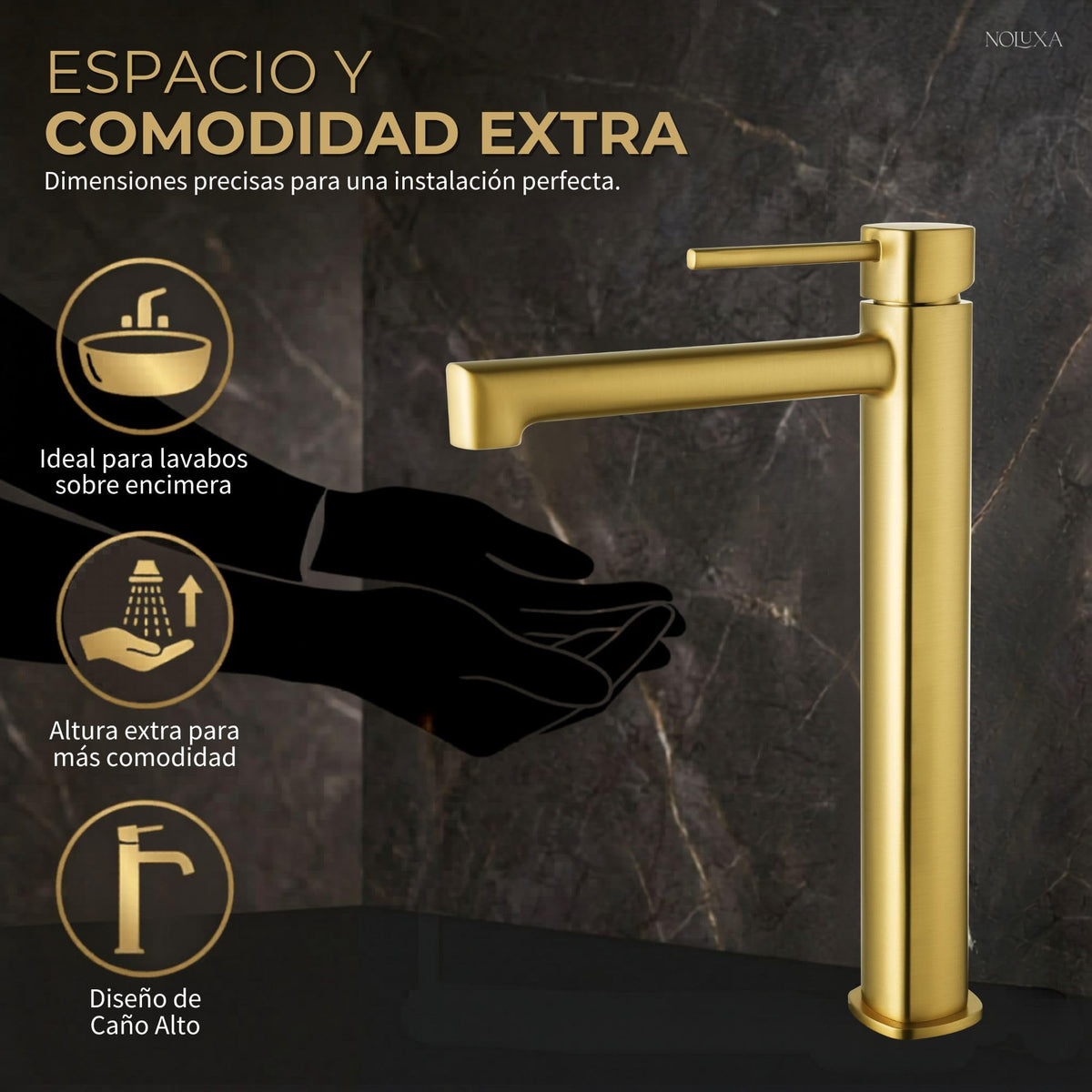 Tall-spout single-lever basin mixer TOSCANA SERIES