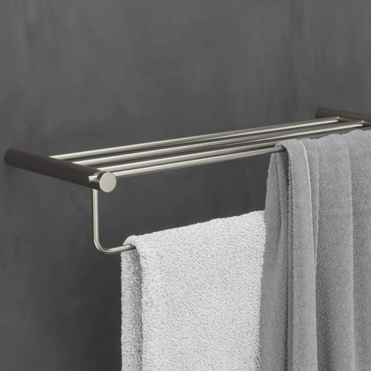 TOALLERO DOBLE EN ACERO INOX. S.304 SERIE TIME
