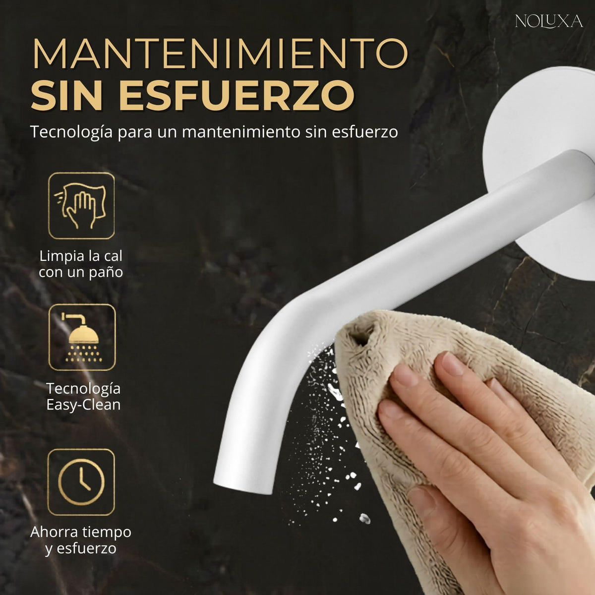 MONOMANDO EMPOTRADO LAVABO MILOS STICK Blanco Mate