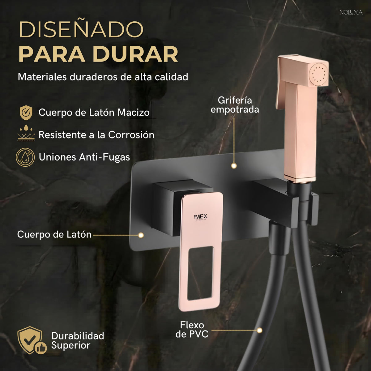 DUCHA HIGIÉNICA EMPOTRADA PARA WC SERIE SUECIA