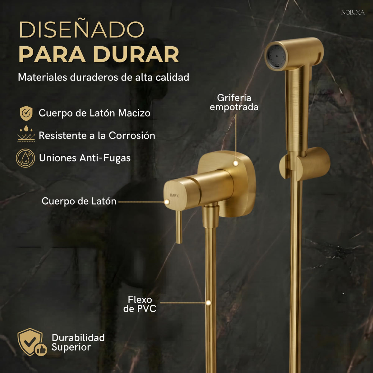DUCHA HIGIÉNICA EMPOTRADA PARA WC SERIE TOSCANA