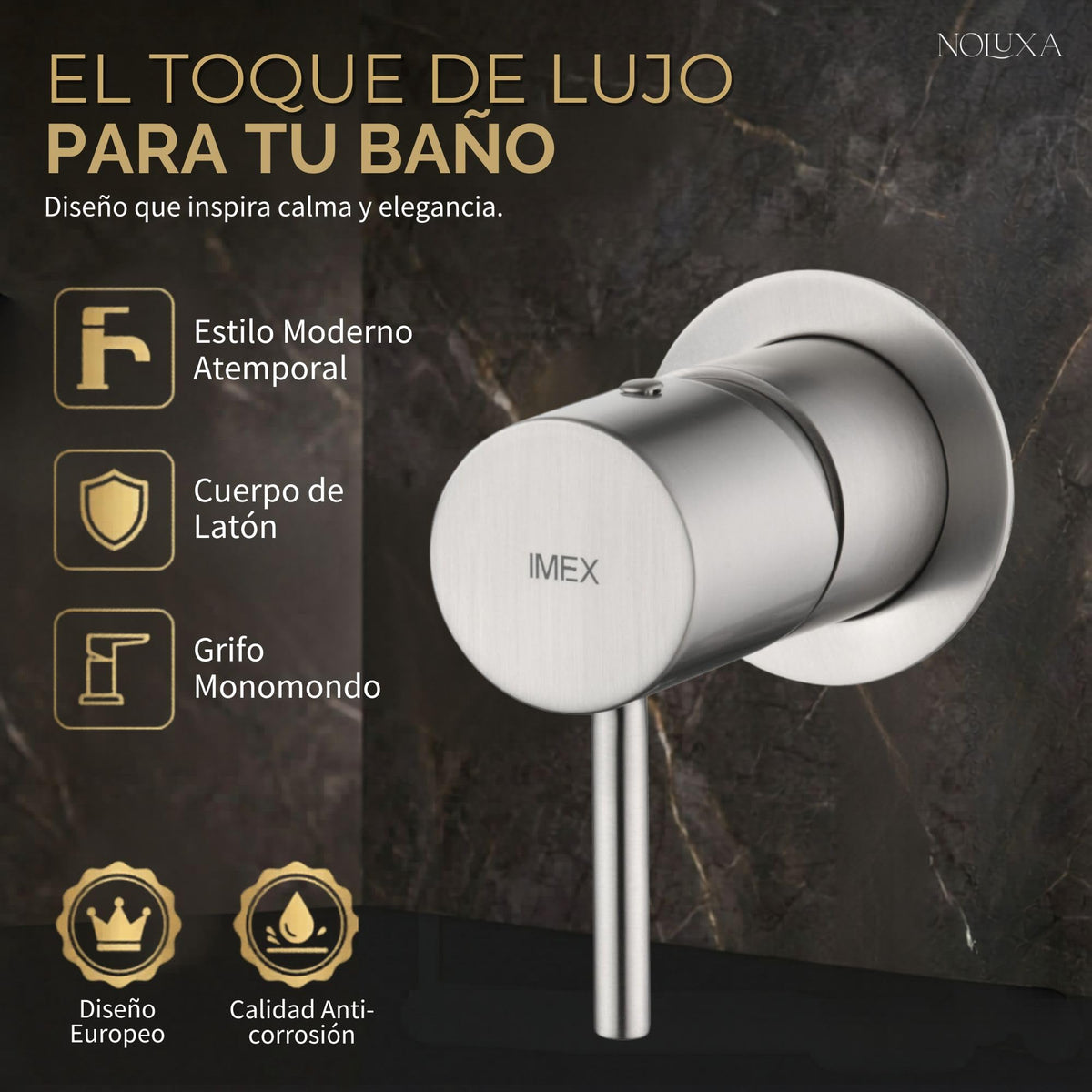 GRIFO LAVABO EMPOTRADO MONOMANDO SERIE MONZA