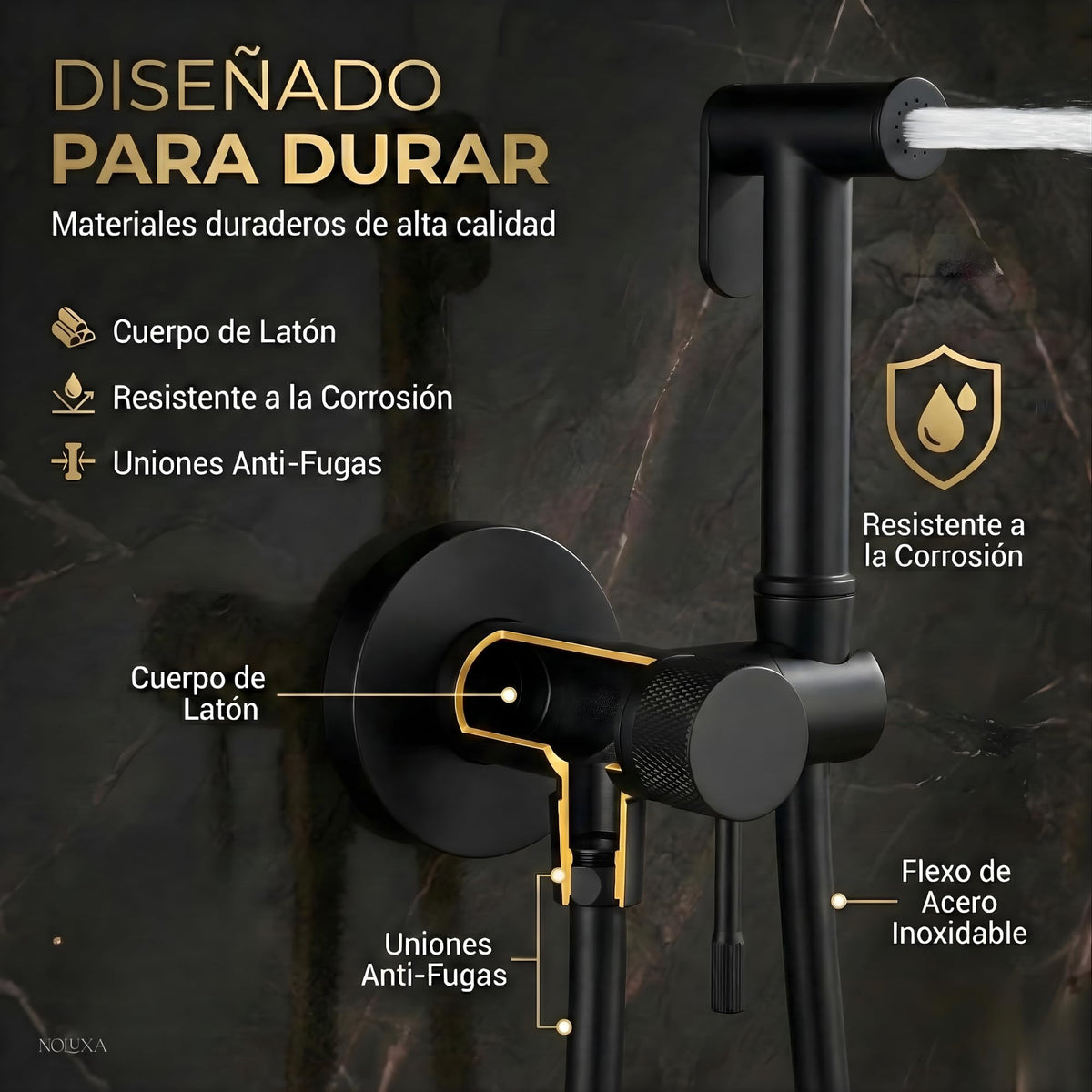 DUCHA HIGIÉNICA EMPOTRADA PARA WC SERIE LINE