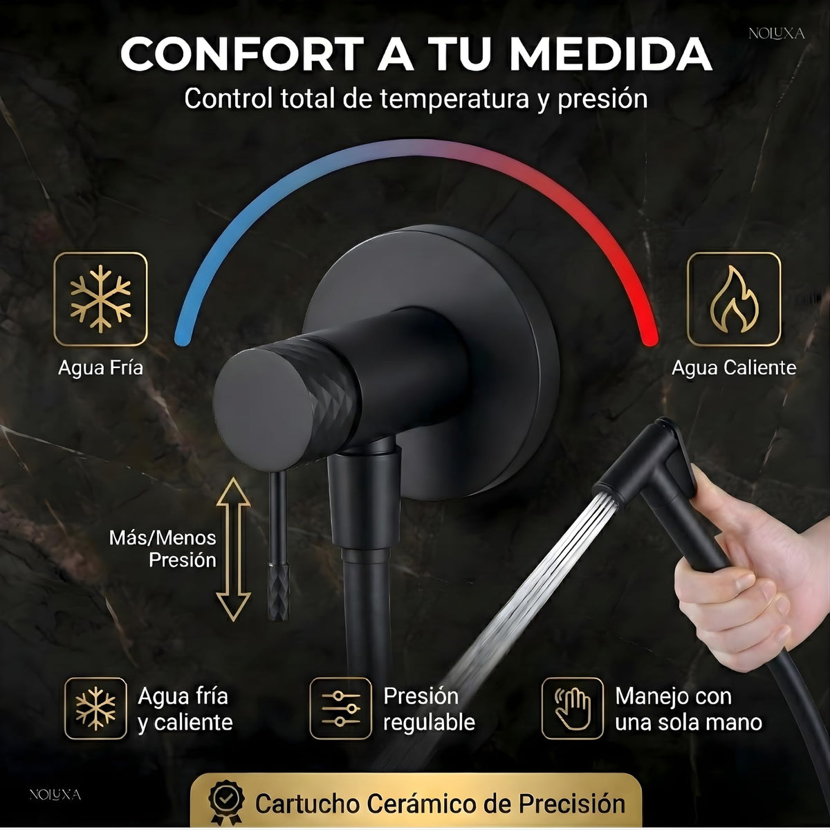 DUCHA HIGIÉNICA EMPOTRADA PARA WC SERIE GÉNOVA