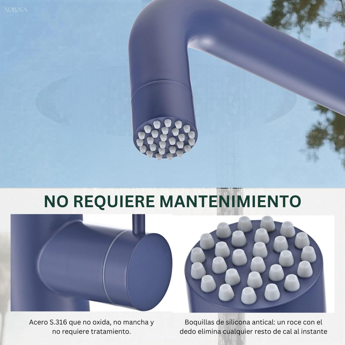 DUCHA PISCINA EXTERIOR EN ACERO INOX. S.316 SERIE UTAH