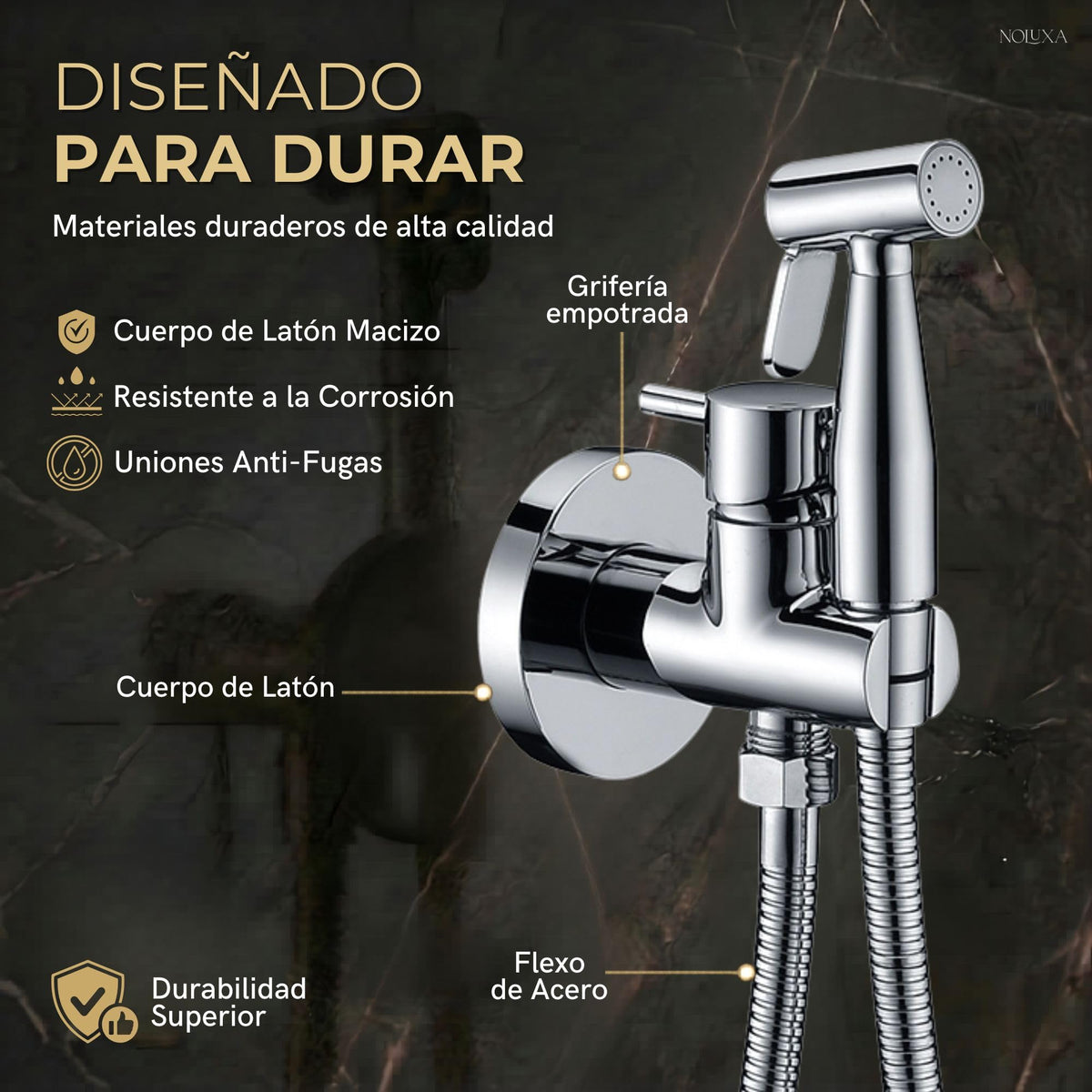 GRIFO EMPOTRADO DE BIDÉ MÚNICH SERIE MÚNICH Cromado