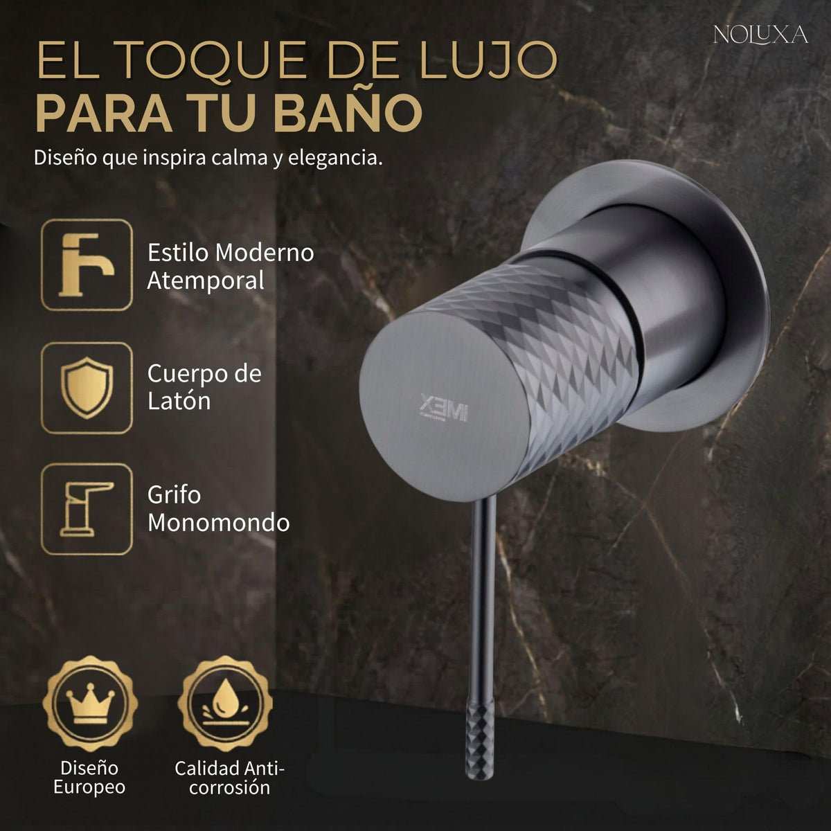 GRIFO LAVABO EMPOTRADO MONOMANDO SERIE GÉNOVA